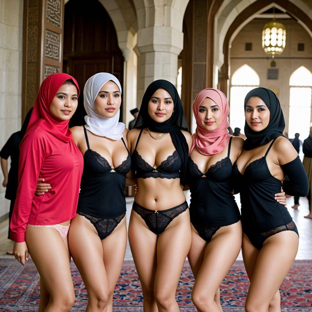 AI generated hijab sluts. (helal) - #2