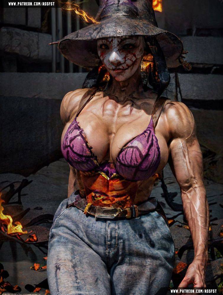 The Huntress Muscle Growth AI Animation - #2