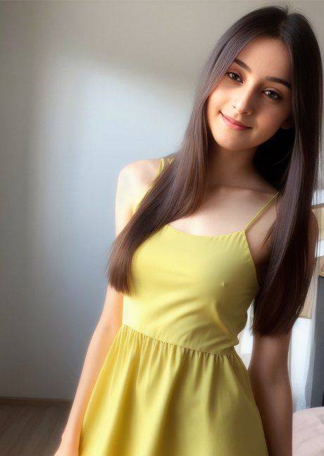 Beautiful AI generated teen Ash Baby shows off her perfect tiny tits - #1