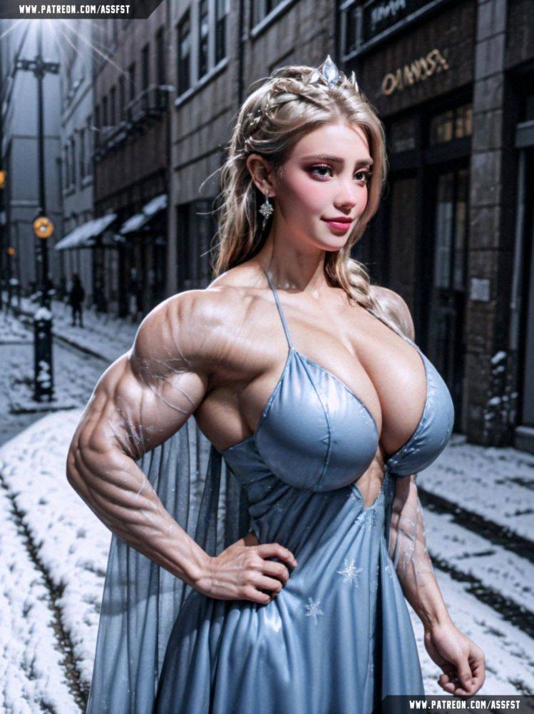 Elsa Muscle Growth AI Animation - #1