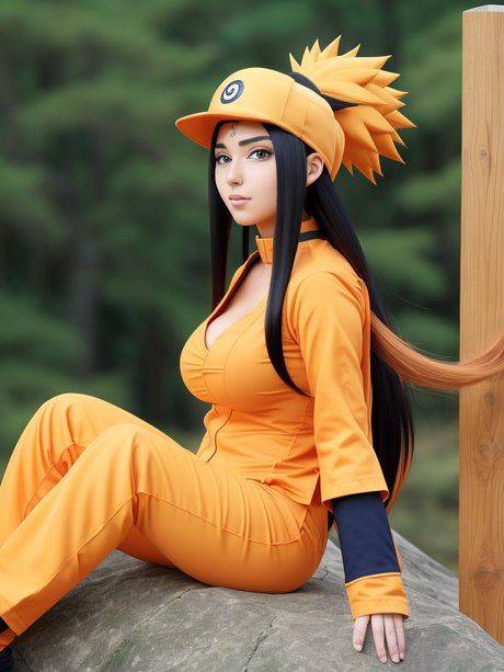 Ai generated Hentai hotties shamelessly show off their big boobs outdoors - #1