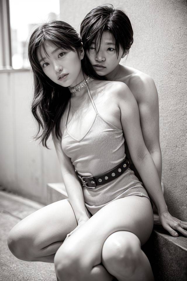 AI Generated Wife monochrome nude - #12