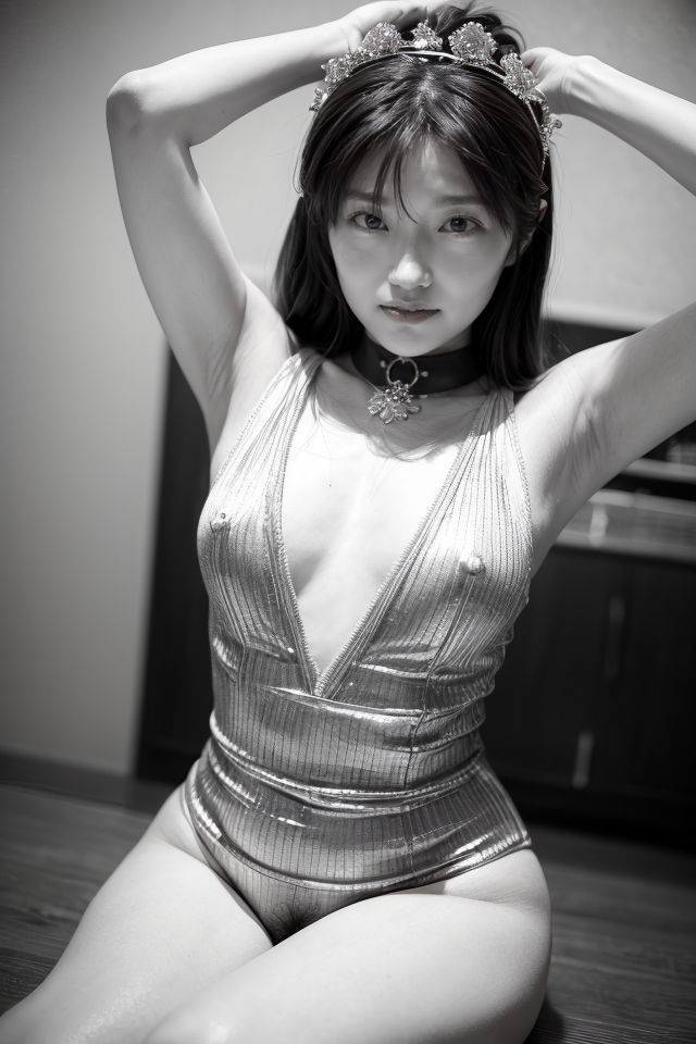AI Generated Wife monochrome nude - #23