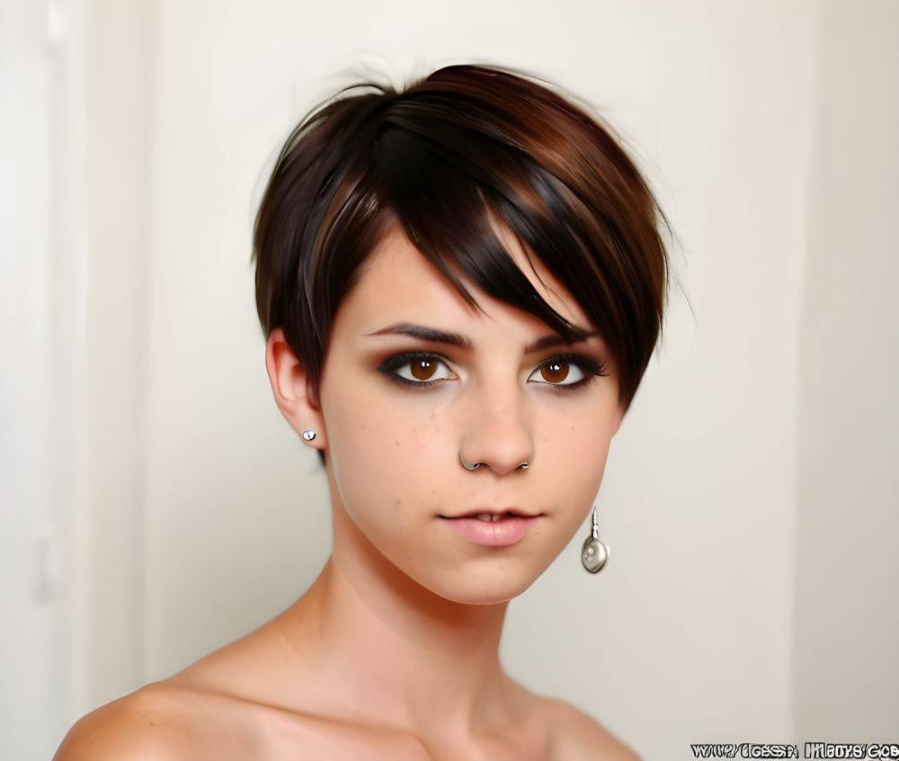 Tight short-haired androgynous teen (AI-generated) - #10