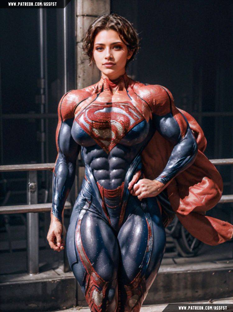 Supergirl Muscle Growth AI Animation - #2