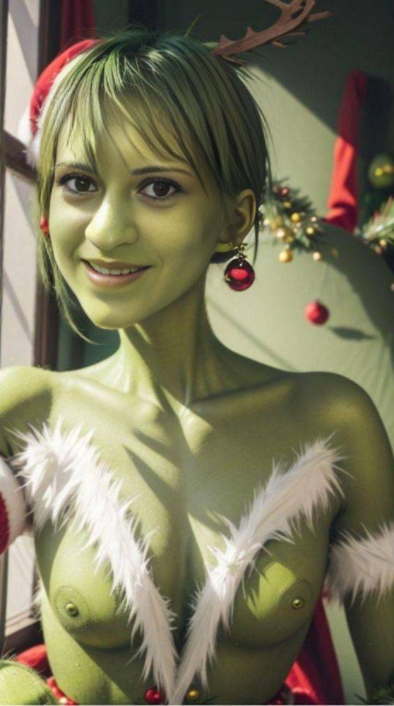 AI generated chirstmas greeting with wife Julia - #7