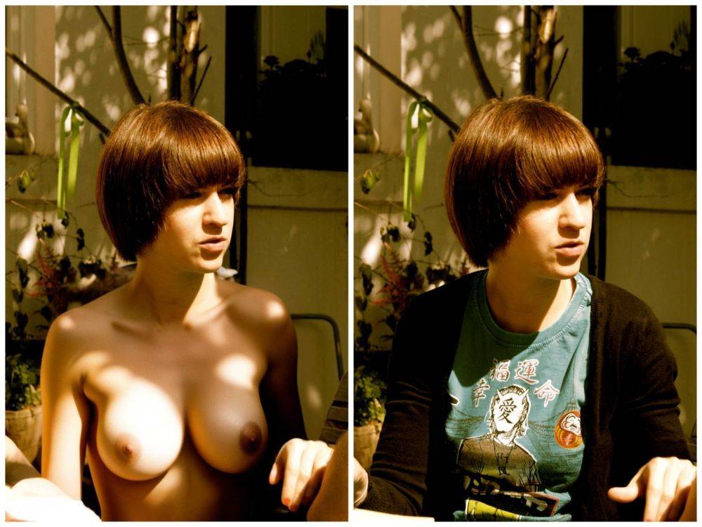 Wife Julia undressed by AI. - #8