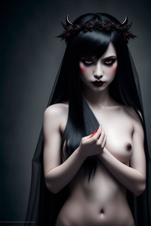 Dark Fantasy Portrait of a Beautiful Blonde Vampire - #5
