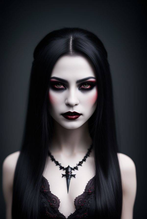 Dark Fantasy Portrait of a Beautiful Blonde Vampire - #1