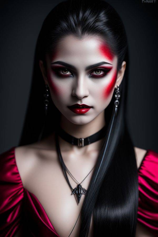 Dark Fantasy Portrait of a Beautiful Blonde Vampire - #4