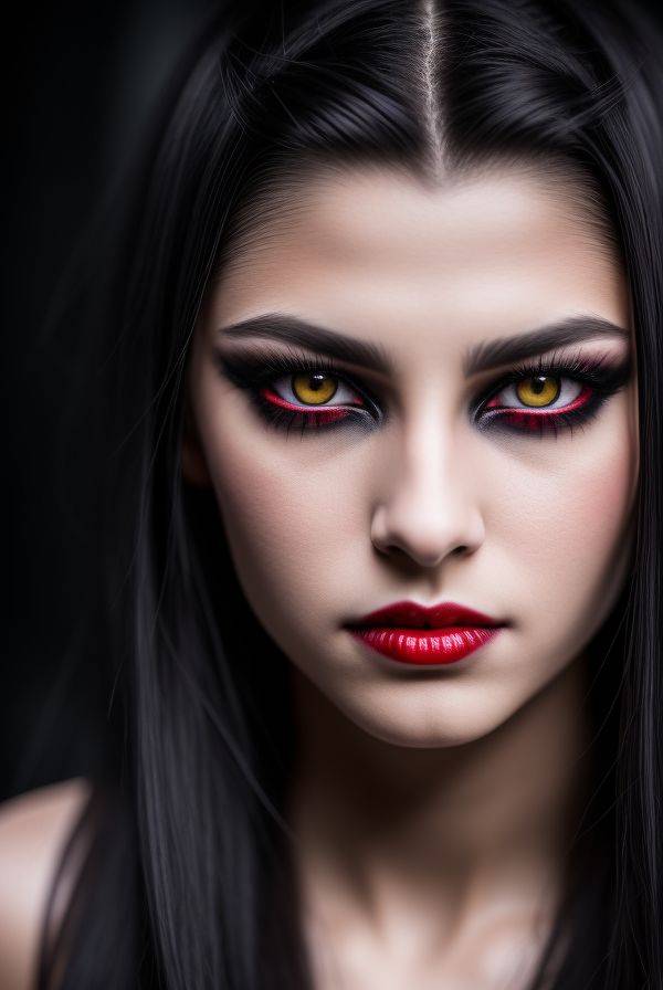 Dark Fantasy Portrait of a Beautiful Blonde Vampire - #2