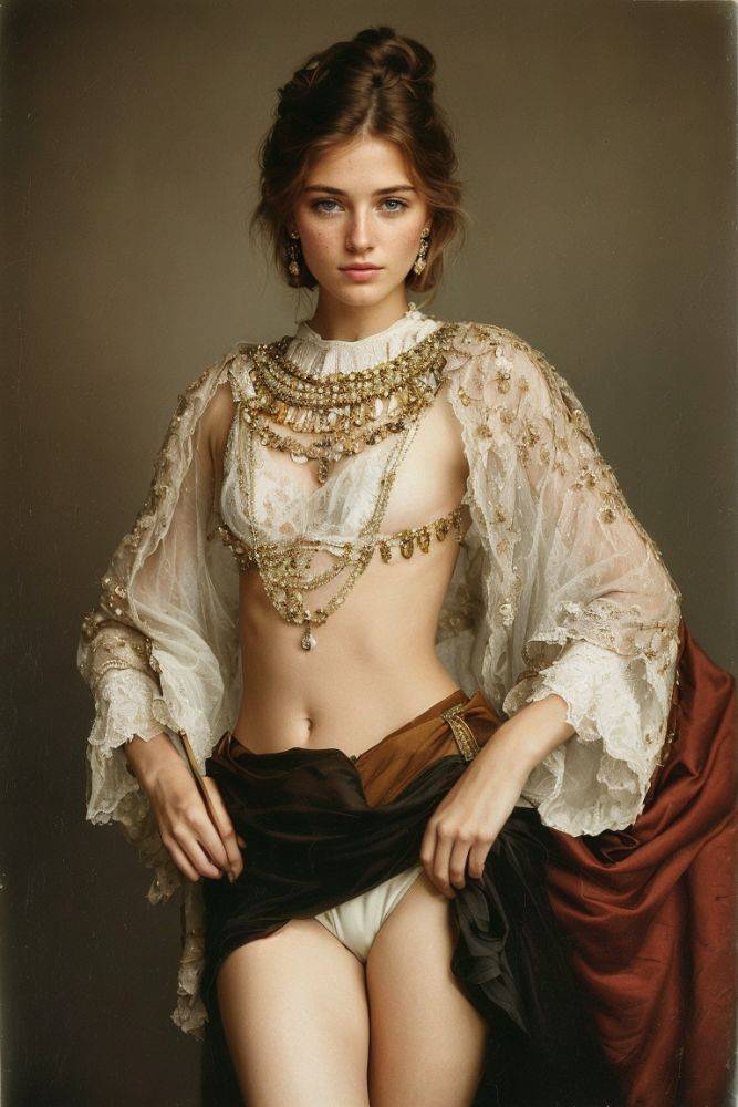 Classic nudes in royal portrait style - #14