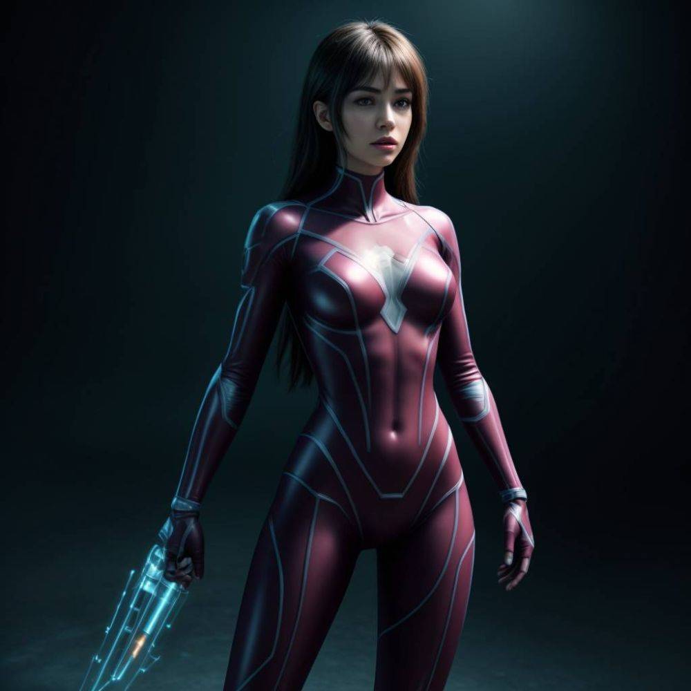 AI - superhero girl suit - #13