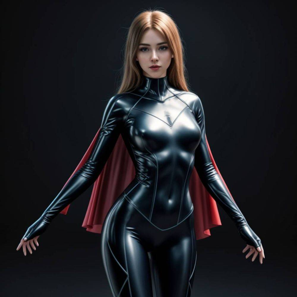 AI - superhero girl suit - #9