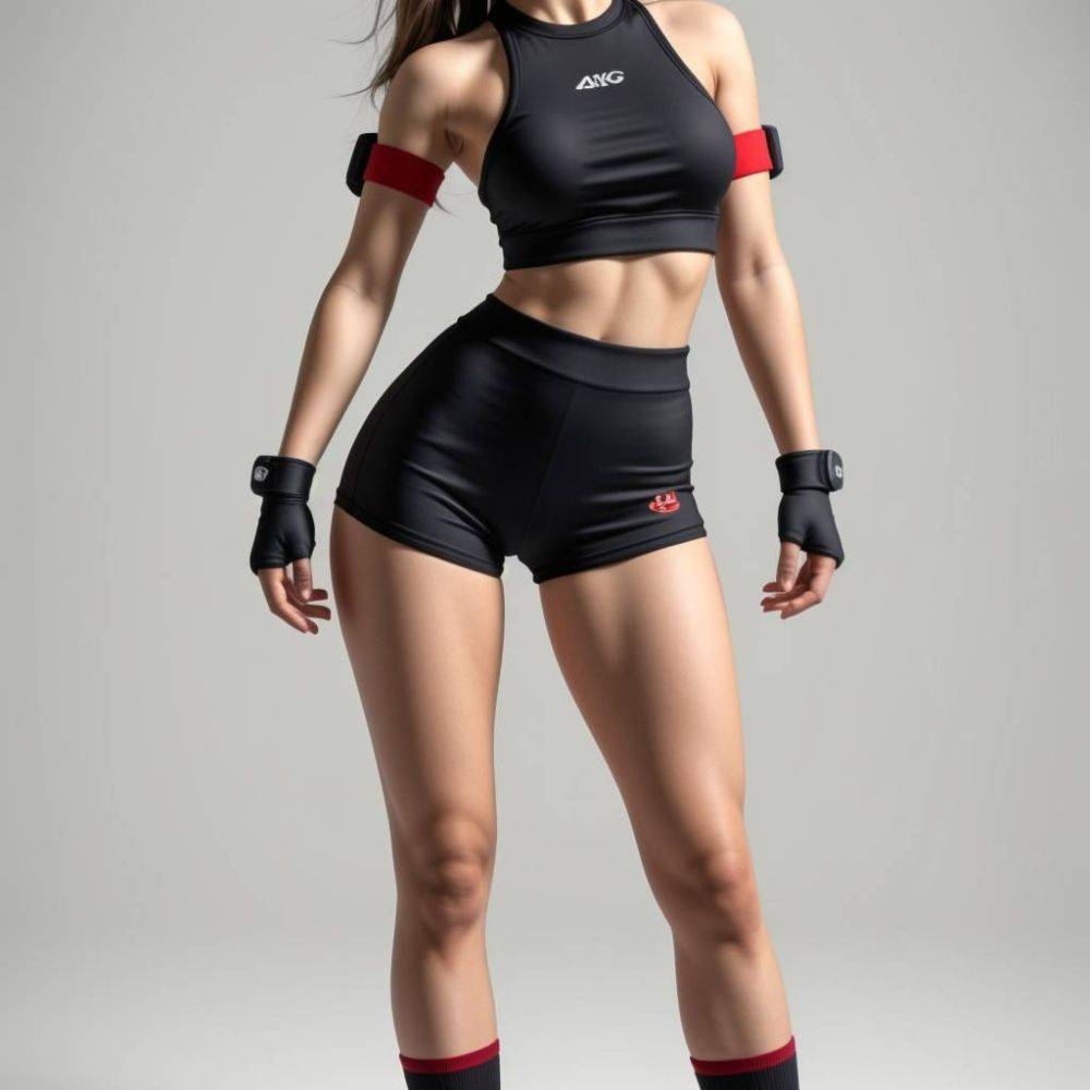 AI - sporty girl mini shorts - #2