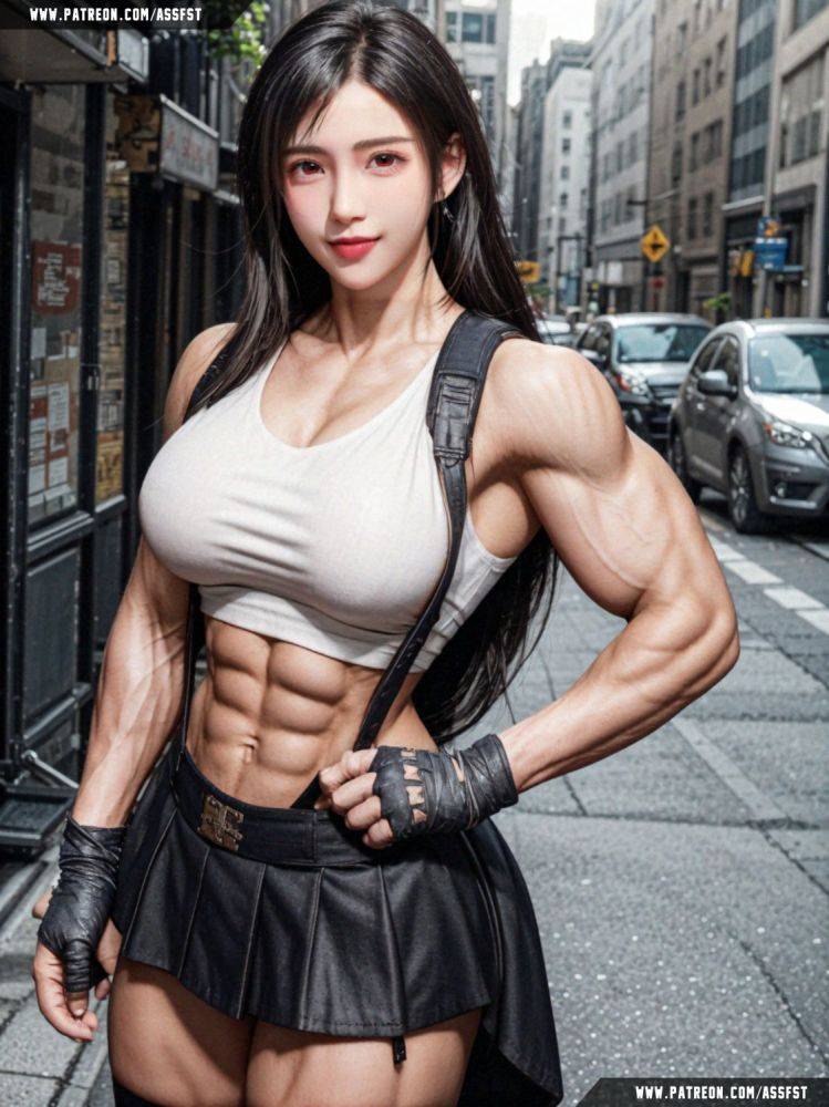 Tifa Muscle Growth AI Animation - #1