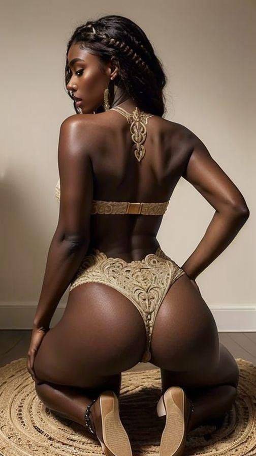 Beautiful round brown ass (AI generated) - #8