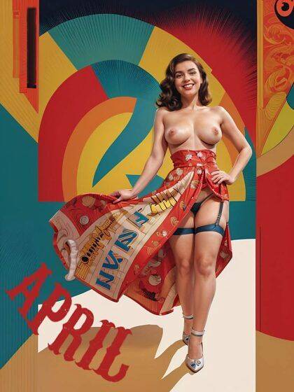Which month do you prefer from this vintage pin up calendar? - #15