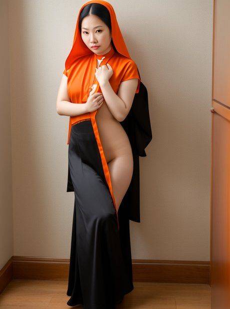 Asian AI generated nun Suke Hayato flaunts her body in a solo show - #4