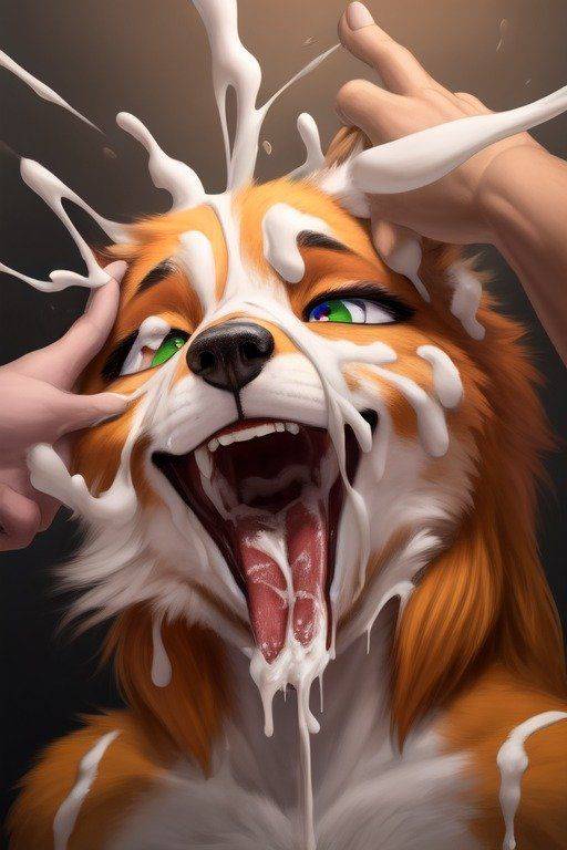 AI generated furry Ahegao - #6