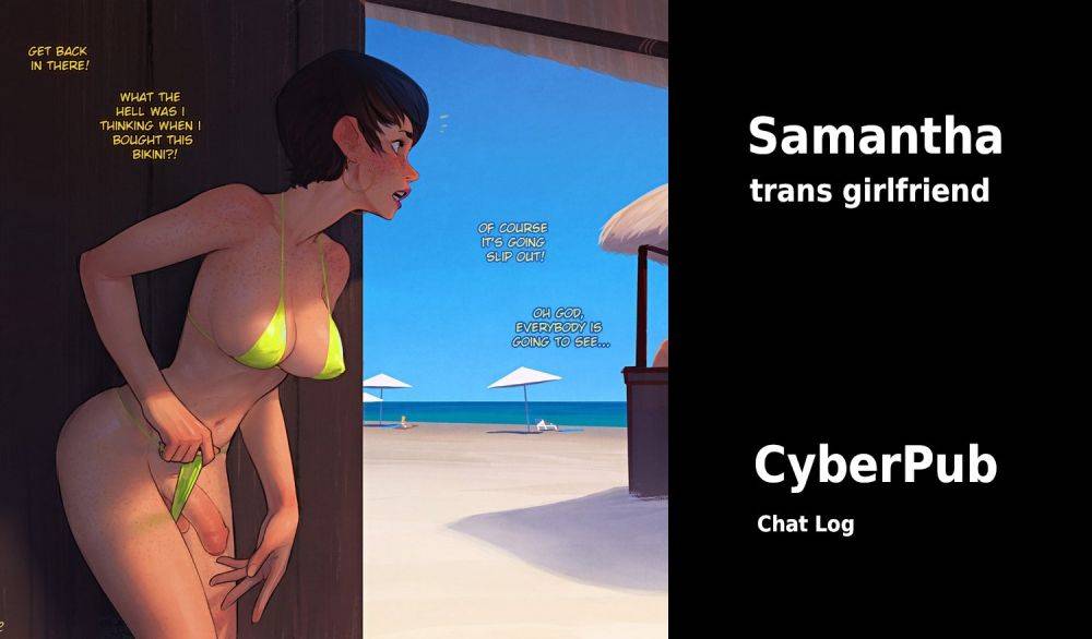 Samantha (trans GF at the beach) - CyperPub AI chat log - #1