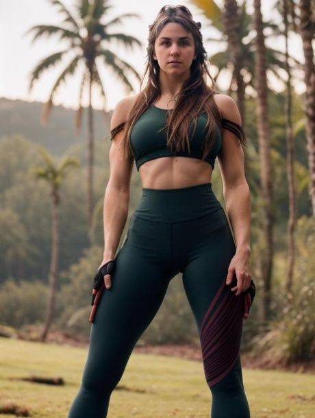 Hot AI generated babe BodyB shows off her muscles in a sexy compilation - #7