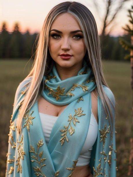 Pretty AI generated babe Girona shows her perfect tits & her sexy bush - #12