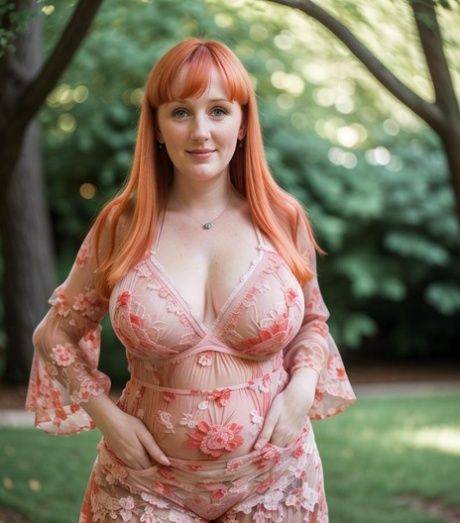 Busty AI generated babe shows her big tits wearing sexy lingerie & while naked - #4