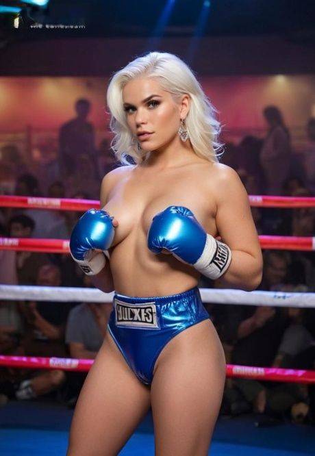 Sexy AI generated wrestler shows her wonderful tits and big ass as well - #9