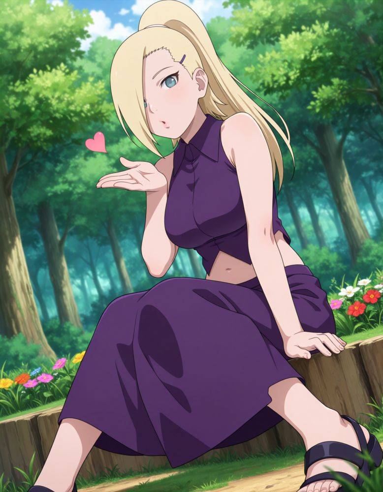 Ino YamanakaBoruto stripping at the forest - #2