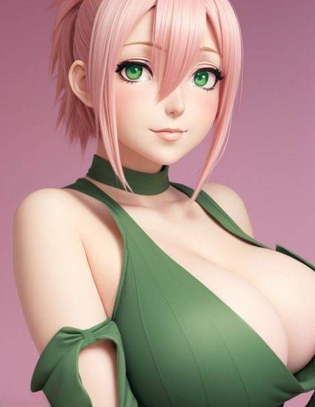 Beautiful Hentai model shows off her petite body & her big boobs - #11