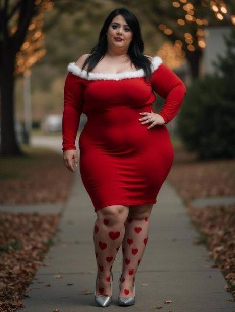 Obese brunette beauty is actually an AI generated computer model - #3