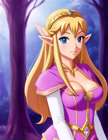 Beautiful Hentai babe Princess Zelda shows off her stunning tits - #5