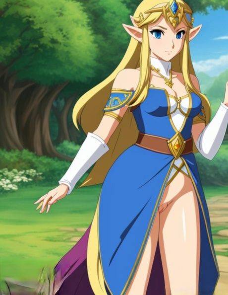 Beautiful Hentai babe Princess Zelda shows off her stunning tits - #8