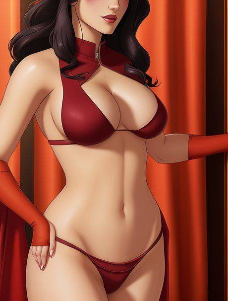 Kinky AI generated babe Asami Sato shows off her huge shiny juggs - #8