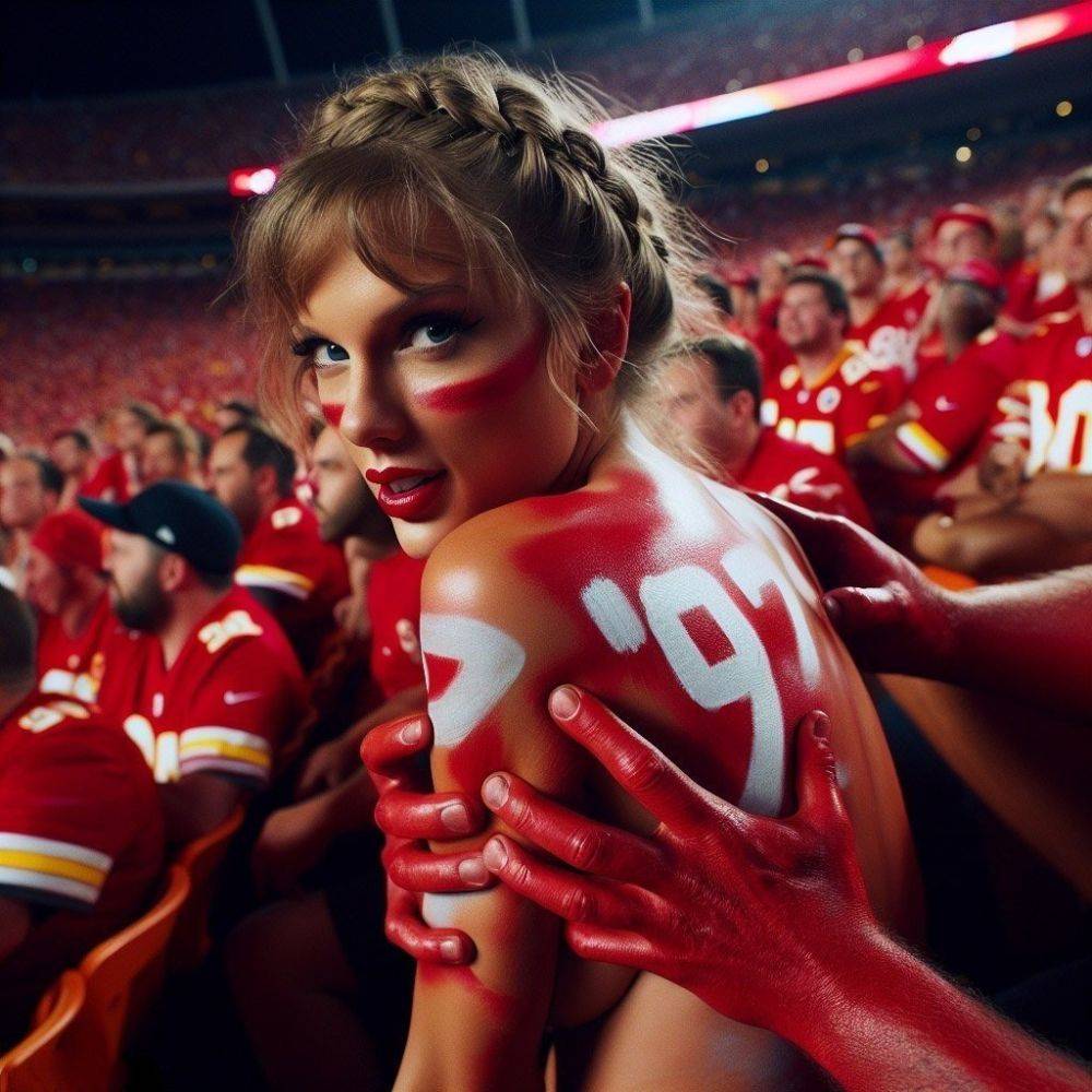 Taylor Swift Ai PT2 Taylor is a good little NFL Slut for the fans! ??? - #21