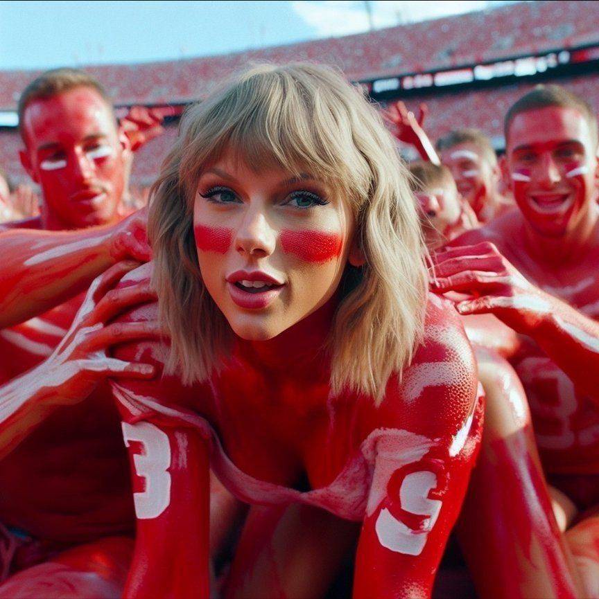Taylor Swift Ai PT2 Taylor is a good little NFL Slut for the fans! ??? - #14