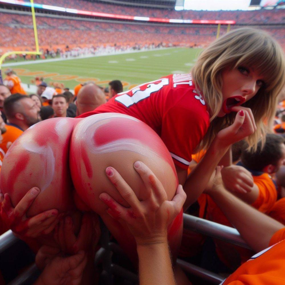 Taylor Swift Ai PT2 Taylor is a good little NFL Slut for the fans! ??? - #17