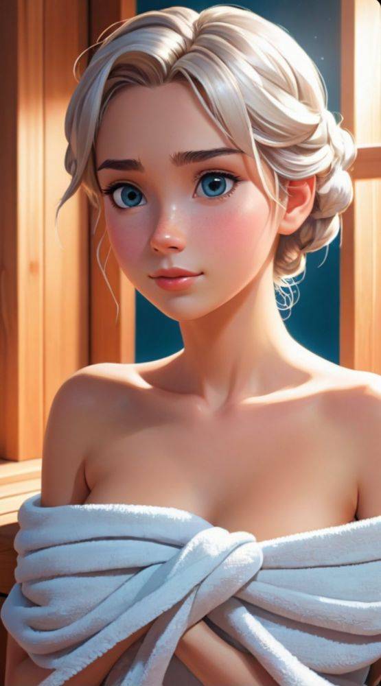 AI generated anime Elsa/Frozen Nudes - #5