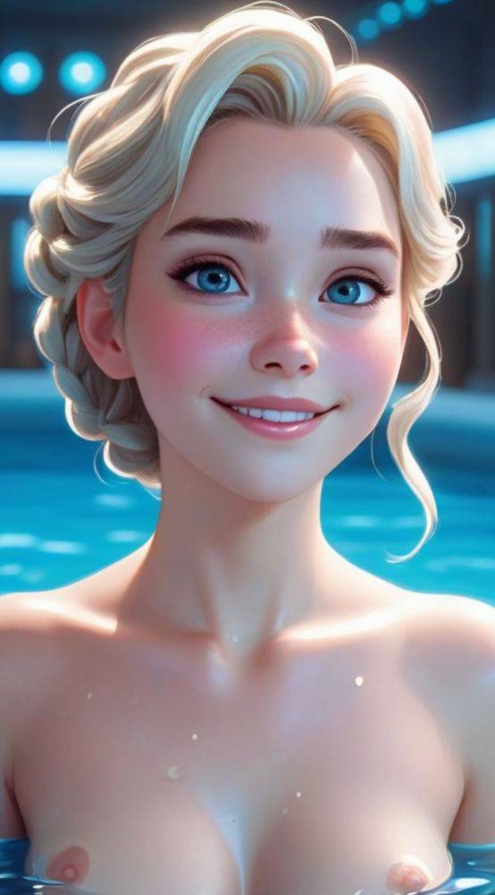 AI generated anime Elsa/Frozen Nudes - #13