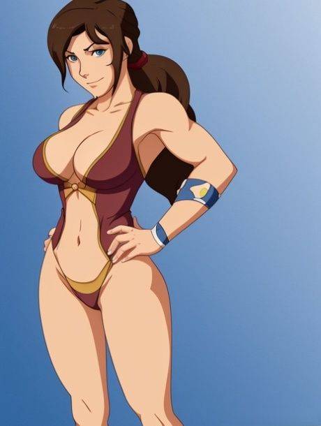 Curvy anime babe Korra from The Legend of Korra posing in her compilation - #9