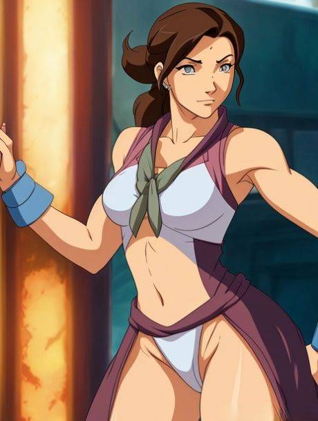 Curvy anime babe Korra from The Legend of Korra posing in her compilation - #4