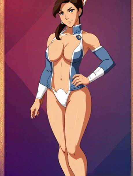 Curvy anime babe Korra from The Legend of Korra posing in her compilation - #3