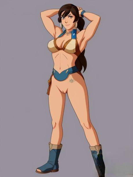 Curvy anime babe Korra from The Legend of Korra posing in her compilation - #8