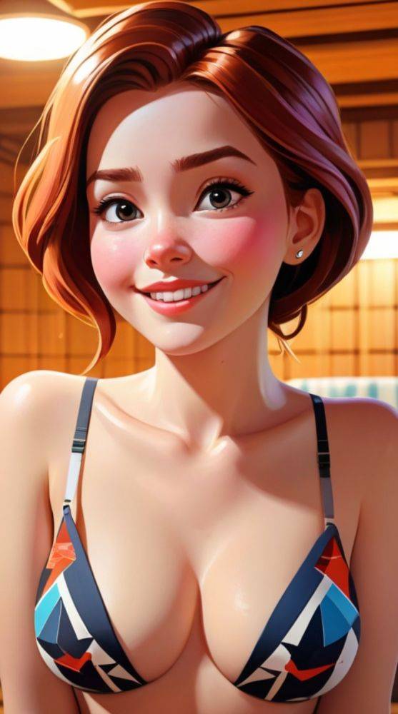 AI generated anime Anna from Frozen Nude - #27