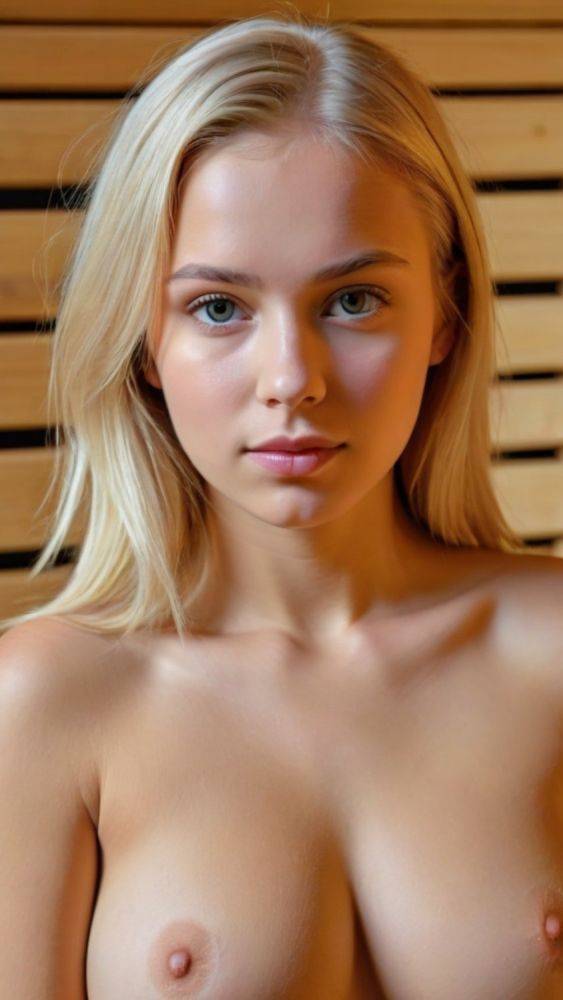 AI generated hot blonde Babes nude - #10