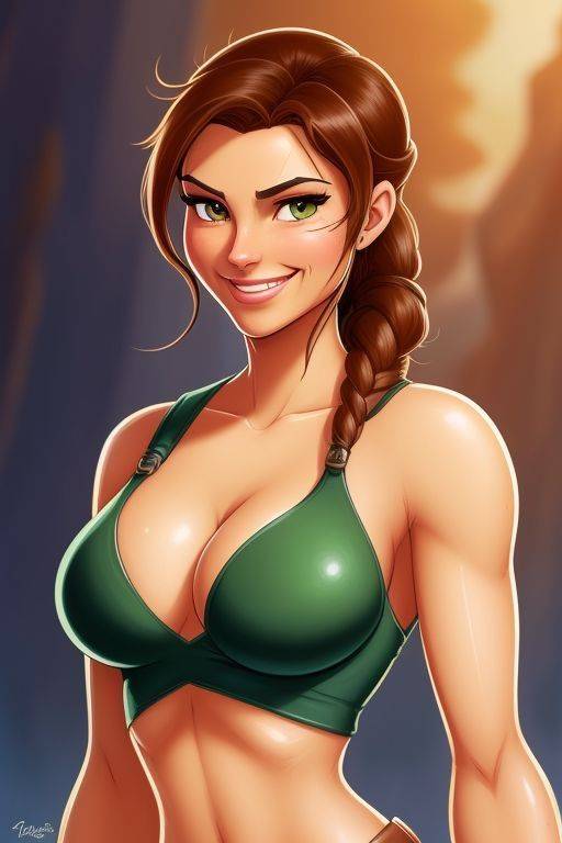 AI generated Lara Croft Nude in different Styles - #24