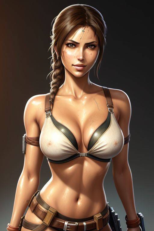 AI generated Lara Croft Nude in different Styles - #5