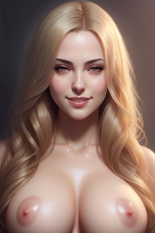 AI generated beautiful girls nude with big tits - #22