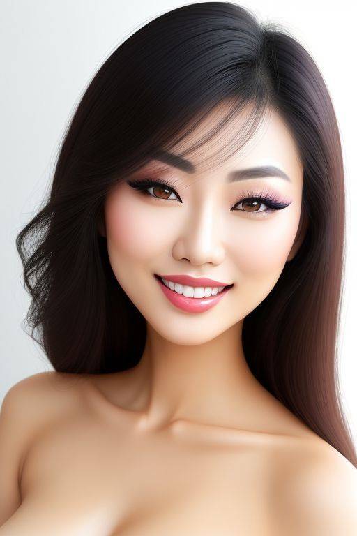 AI generated beautiful Asian Girls Nude big tits - #15
